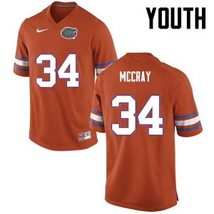 Youth Florida Gators #34 Lerentee McCray NCAA Nike Orange Authentic Stitched College Football Jersey YBT5362FW